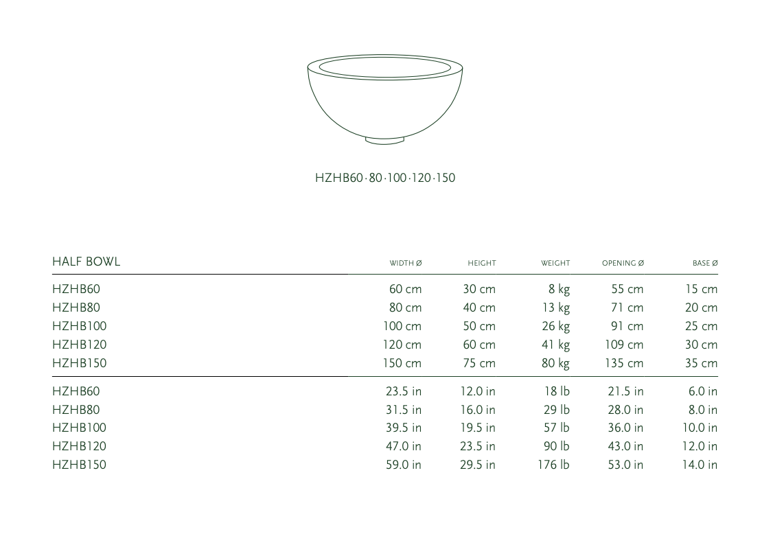HALF BOWL