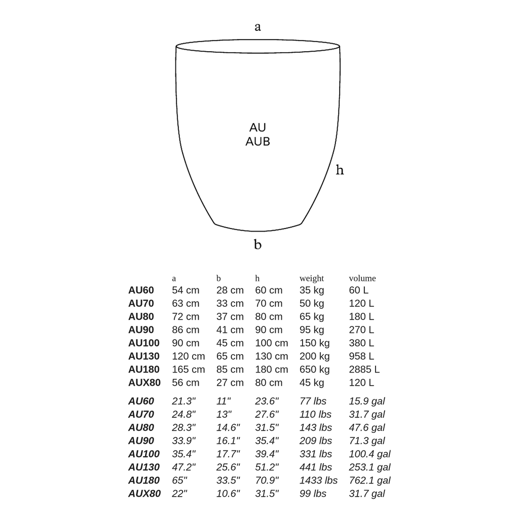 AU by Atelier Vierkant - dimensions