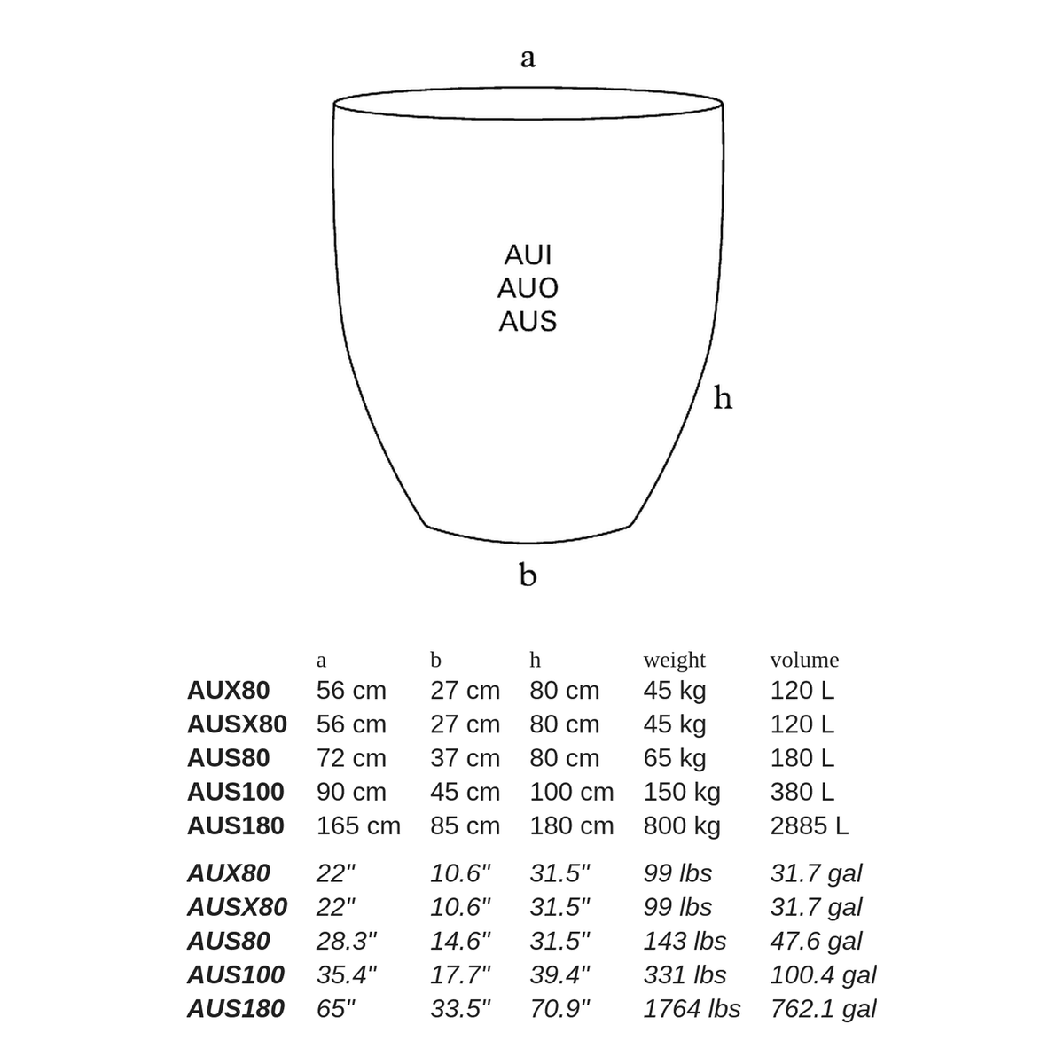 AUS by Atelier Vierkant - dimensions