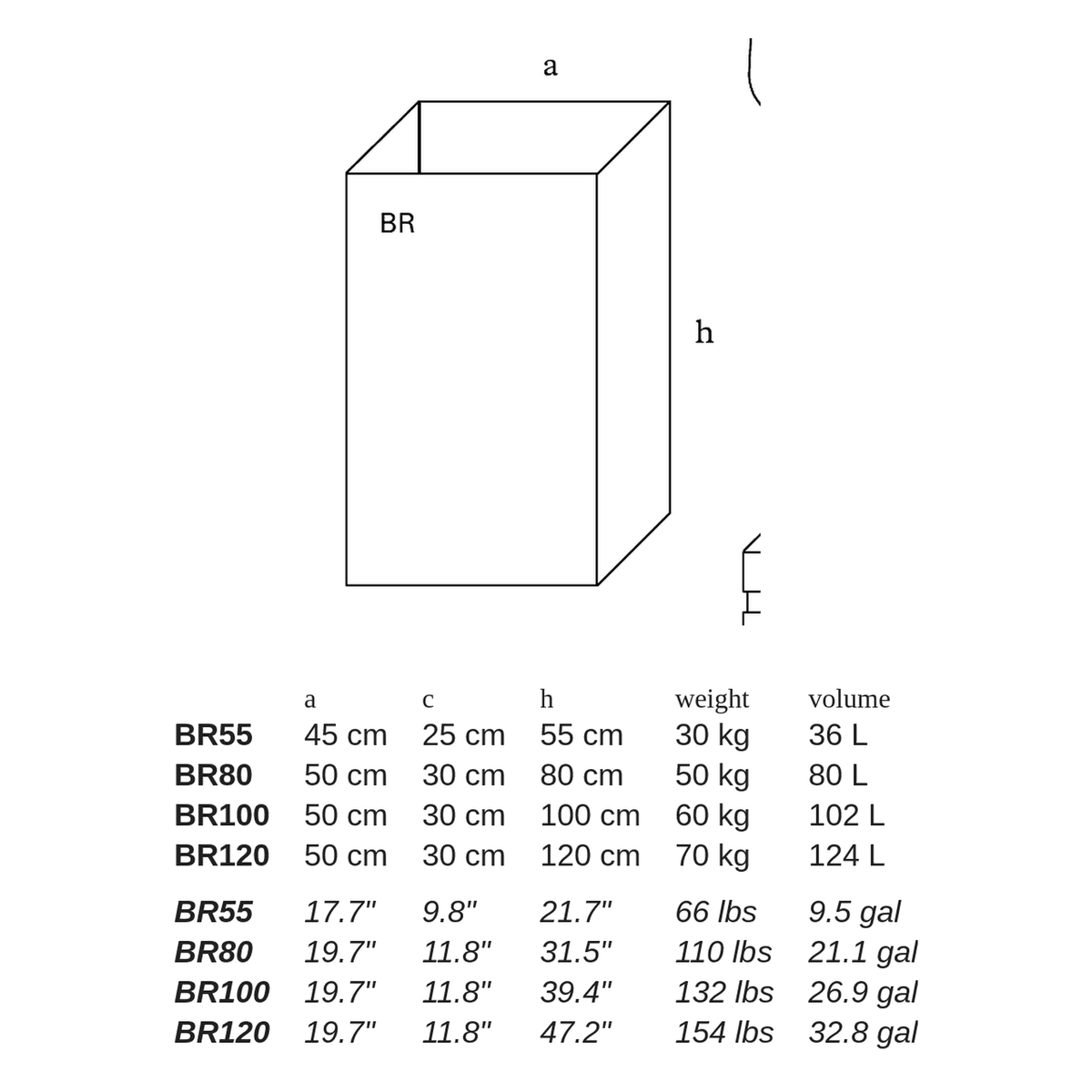 BR by Atelier Vierkant - dimensions
