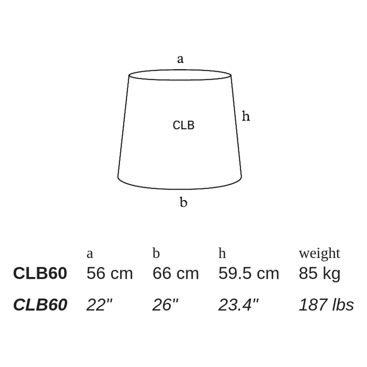 CLB by Atelier Vierkant - dimensions