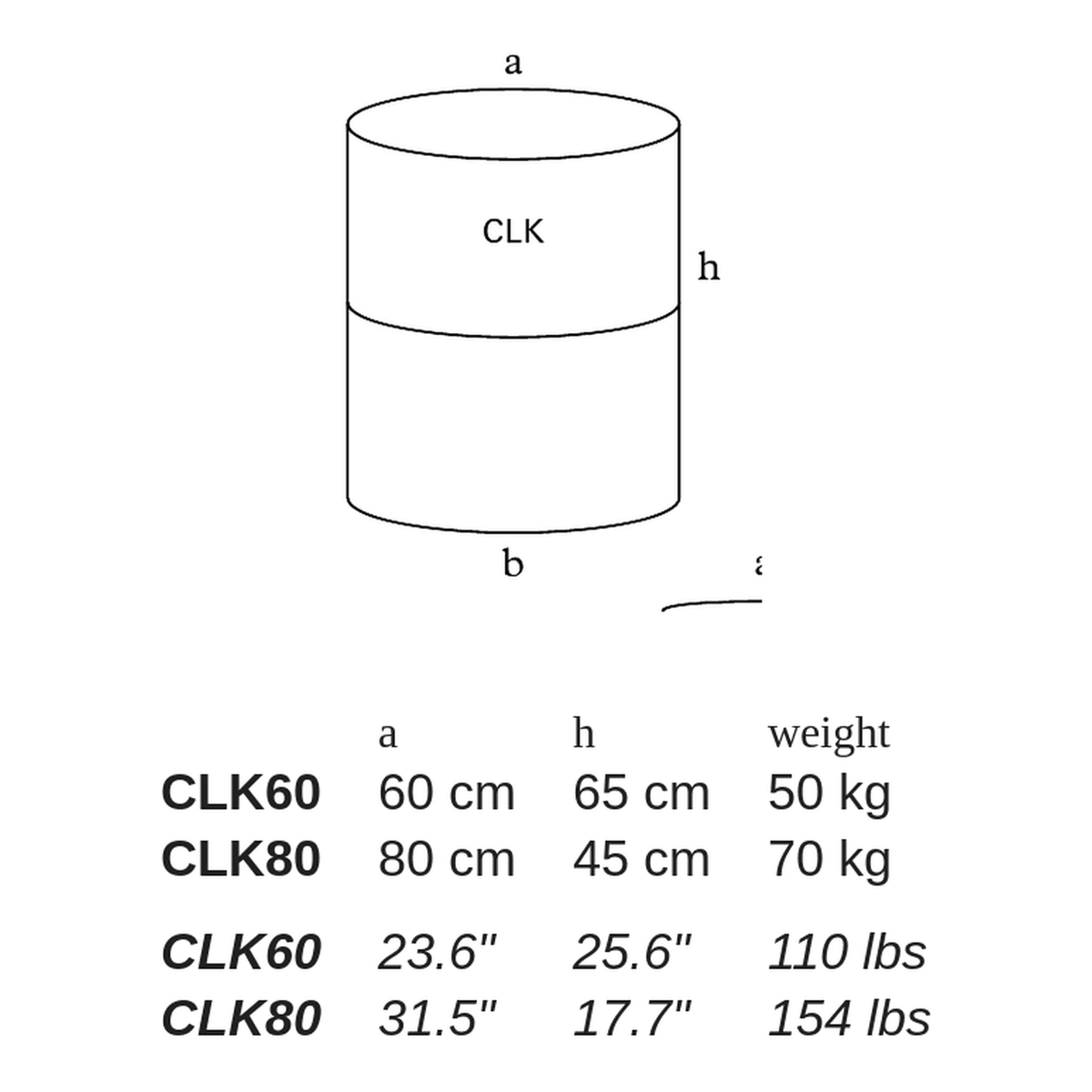 CLK by Atelier Vierkant - dimensions