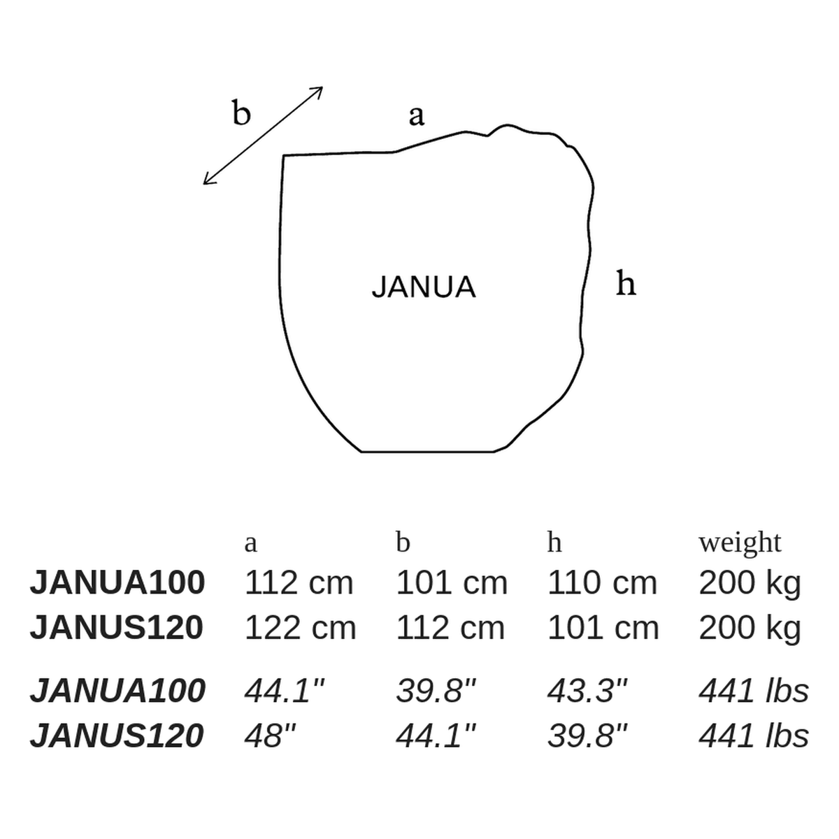JANUA / JANUS by Atelier Vierkant - dimensions