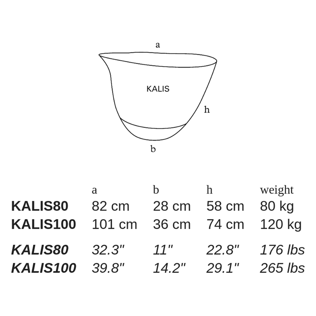 KALIS by Atelier Vierkant - dimensions