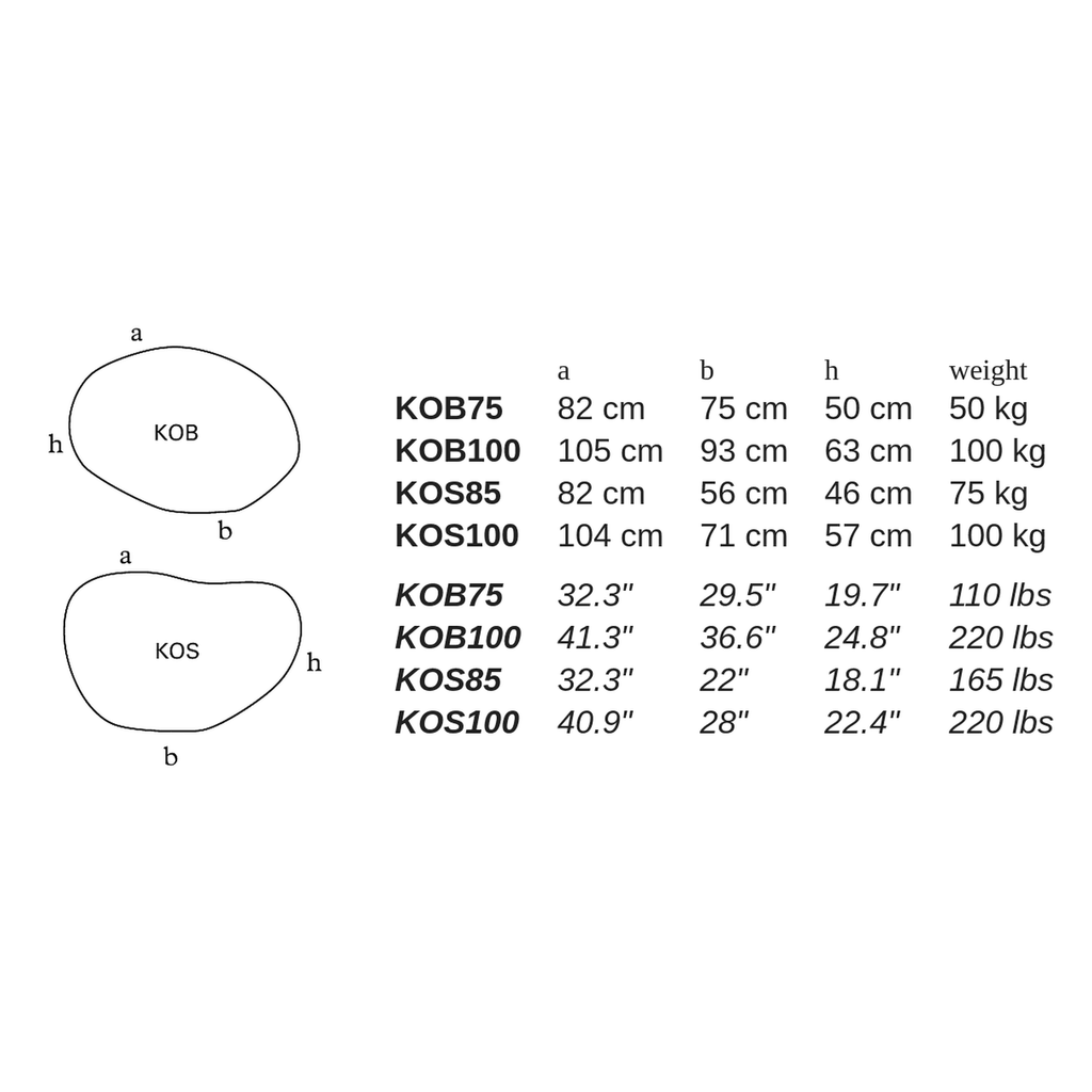 KOB / KOS by Atelier Vierkant - dimensions
