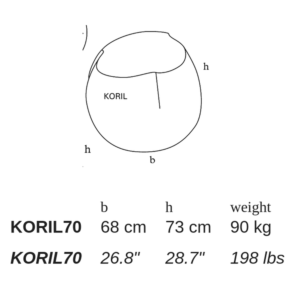 KORIL by Atelier Vierkant - dimensions