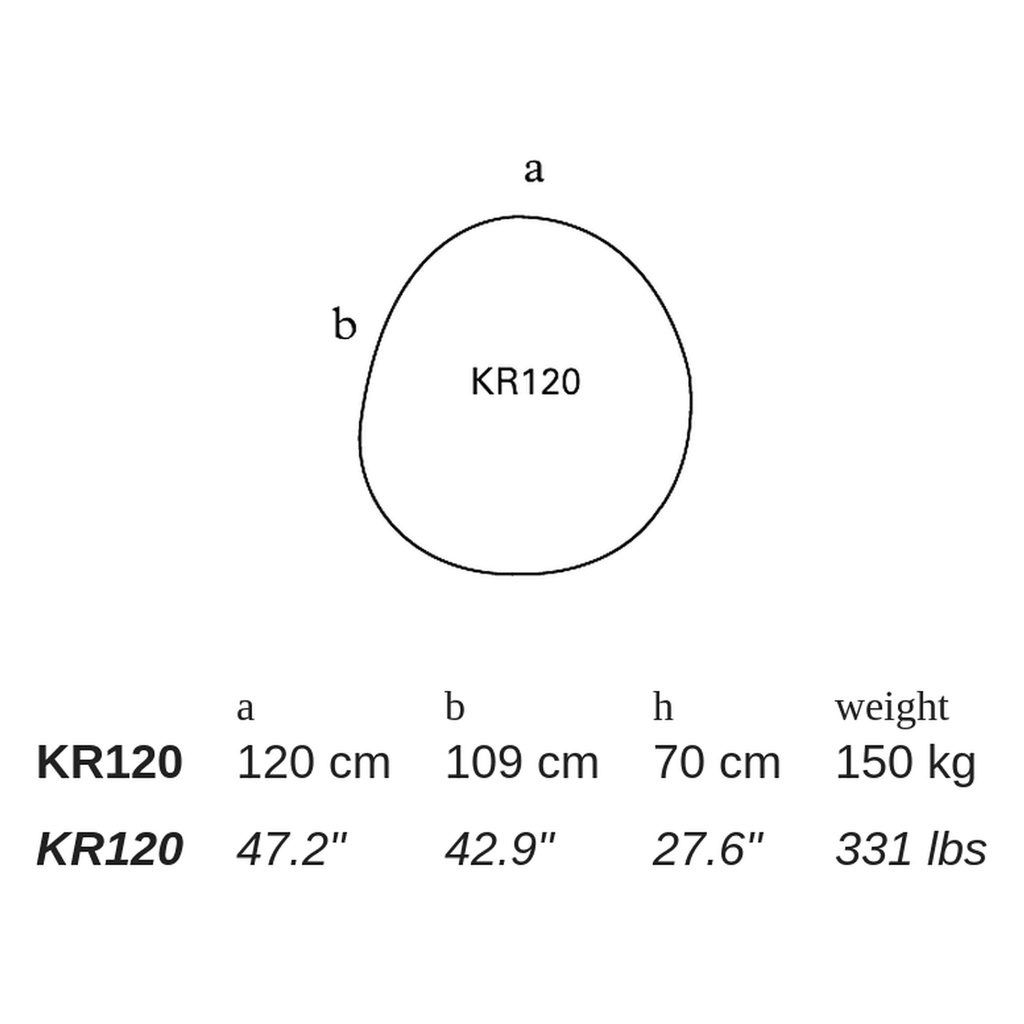 KR120 by Atelier Vierkant - dimensions
