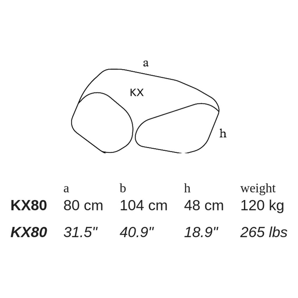 KX by Atelier Vierkant - dimensions