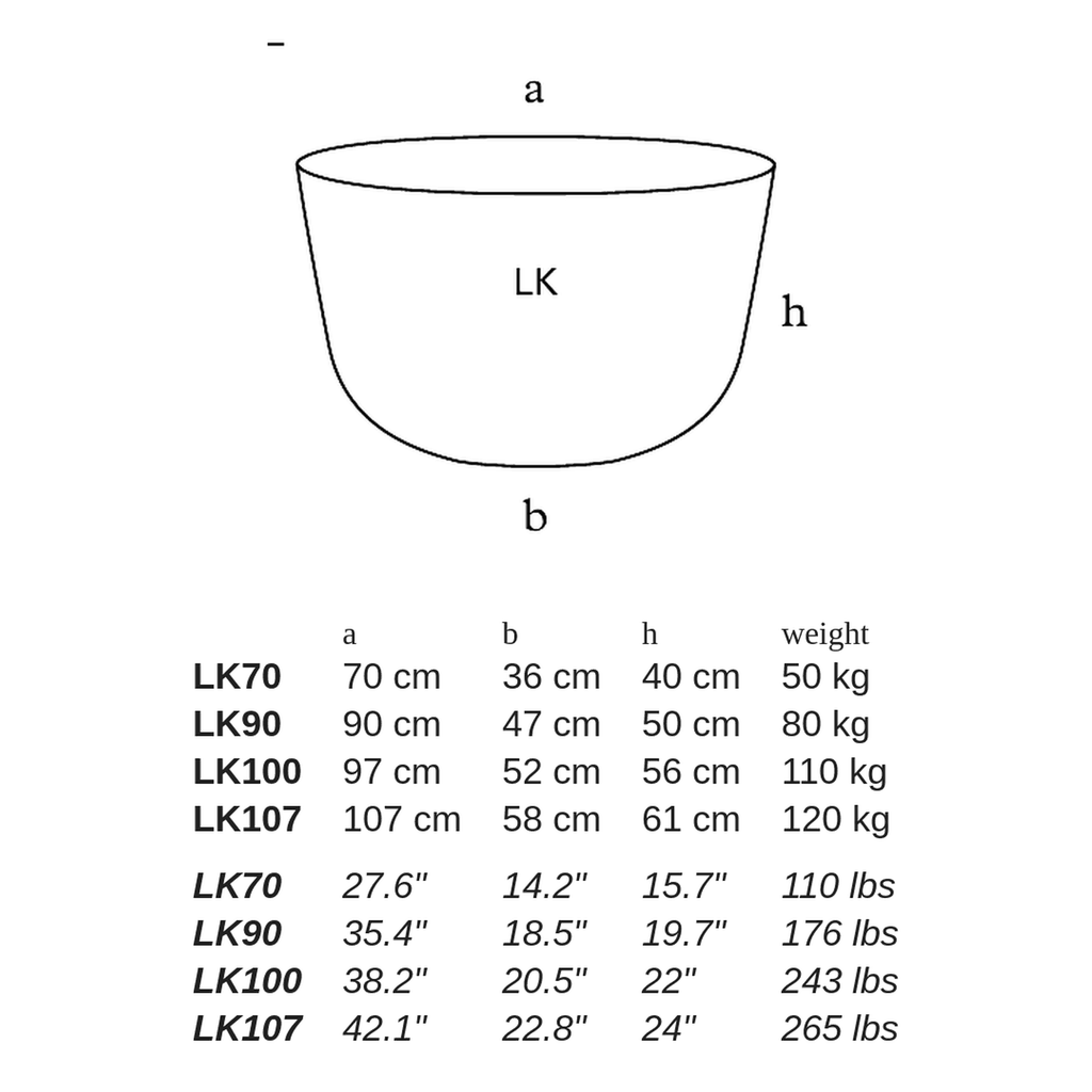 LK by Atelier Vierkant - dimensions