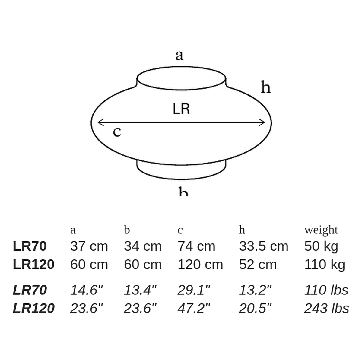 LR by Atelier Vierkant - dimensions