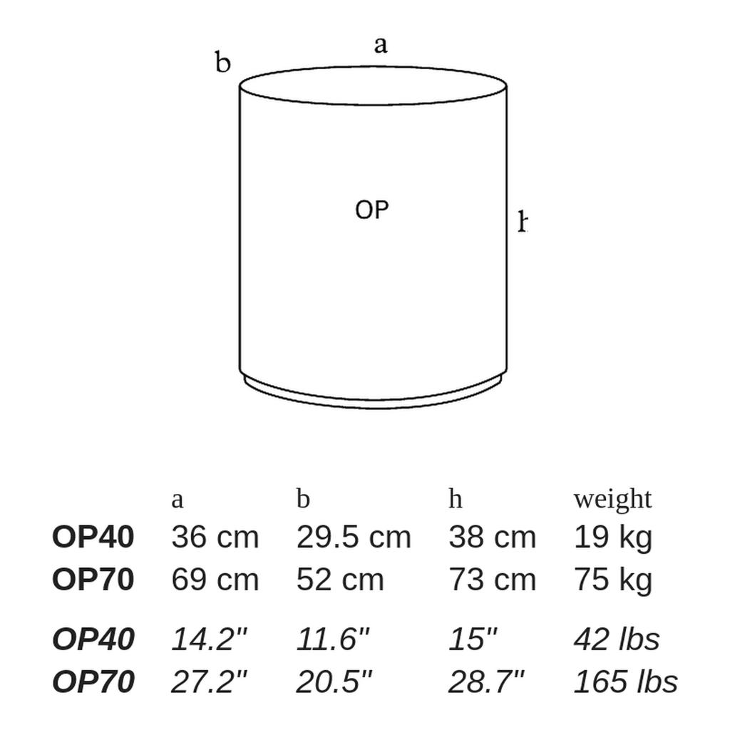 OP by Atelier Vierkant - dimensions
