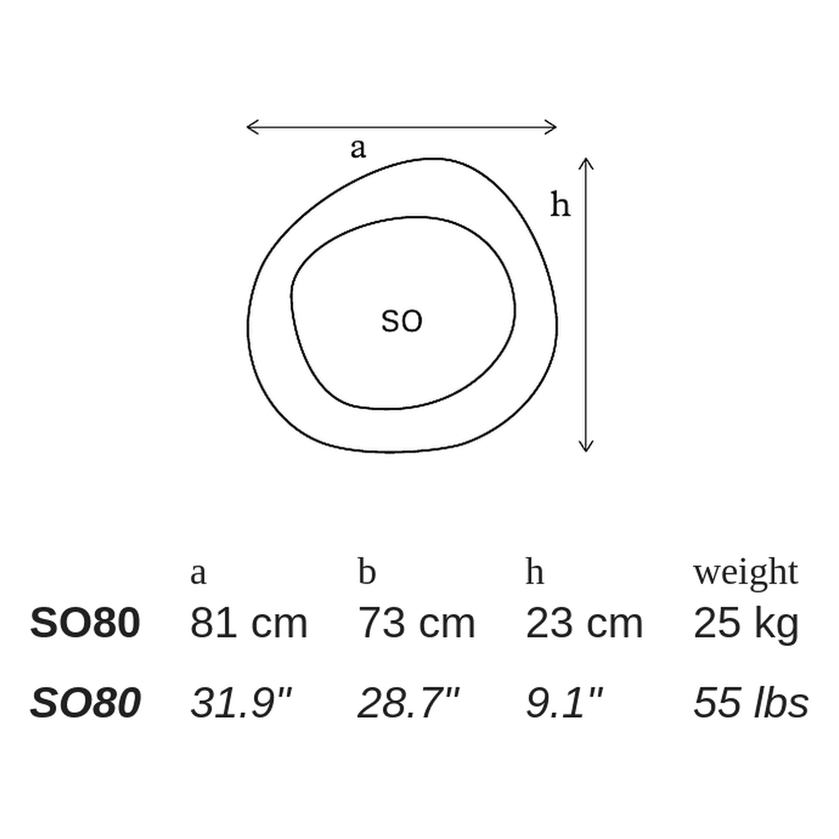 SO by Atelier Vierkant - dimensions