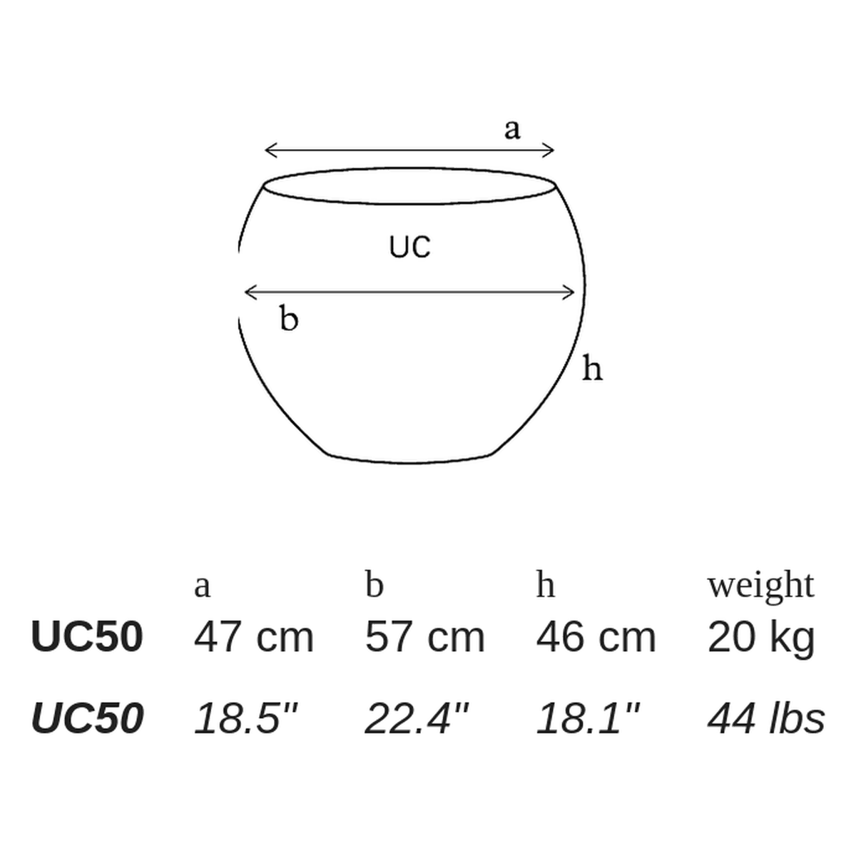 UC by Atelier Vierkant - dimensions
