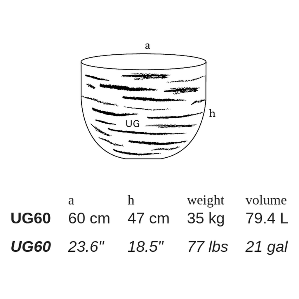 UG by Atelier Vierkant - dimensions
