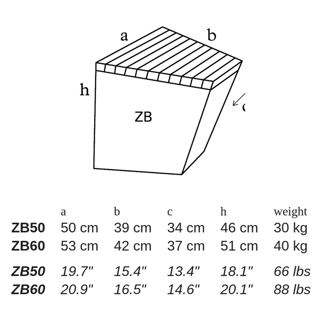 ZB by Atelier Vierkant - dimensions